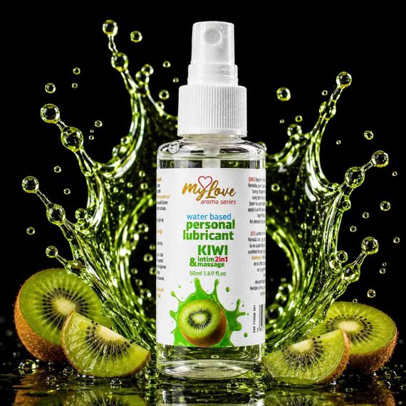 2в1 лубрикант та масажний гель - MyLove Aroma Series Intim&Massage Kiwi, 50 мл Sex Aura | Зображення 1