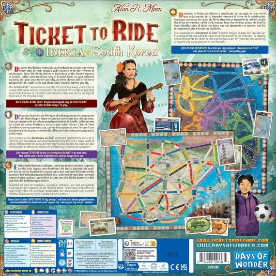 Настільна гра Ticket to Ride: Iberia & South Korea (доповнення) | Зображення 1