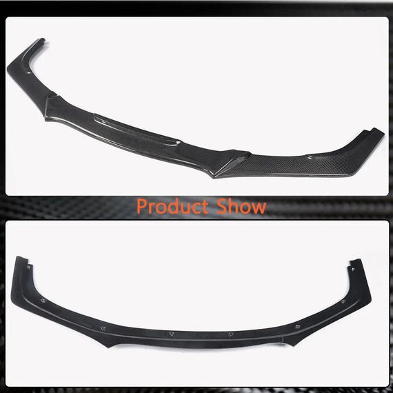 Накладка на передній бампер Lip (Карбон) для Honda Civic Sedan X 2016-2021 рр | Зображення 5