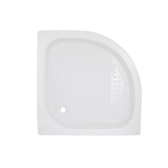 Душовий піддон Kapielka ST90x90x14 низький, напівкруглий, діаметр зливу 52 мм Lidz | Зображення 3