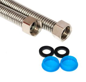Шланг нерж.гофрований для води 1/2" 1,0 м ВВ ASCO 100шт.*