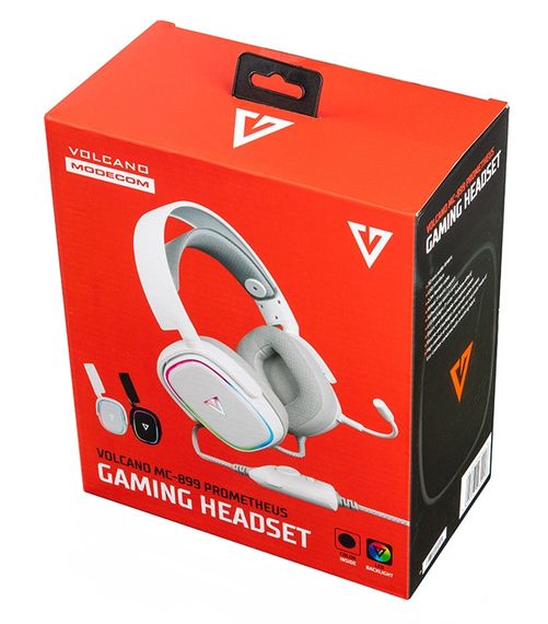 Ігрова гарнітура Modecom Volcano RGB Prometheus 7.1 White USB | Зображення 1