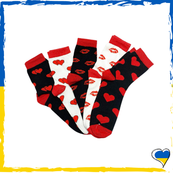 Носки с интересными принтами для нее (набор 6 шт) 36-40