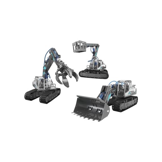 Конструктор Stem 3 в 1: Гідравлічні машини (бульдозер, краб та пожежна машина) на 168 деталей (3858894671625) | Зображення 1