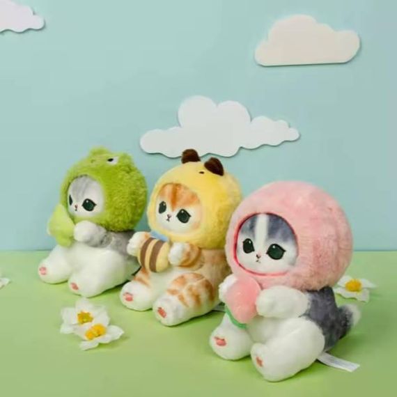 Іграшка м'яка 25см Котик у рожевій шапочці