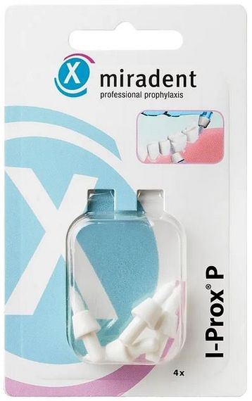 Змінні насадки Miradent Replacment Brushes для монопучкової щітки I-Prox P, білі (4шт)