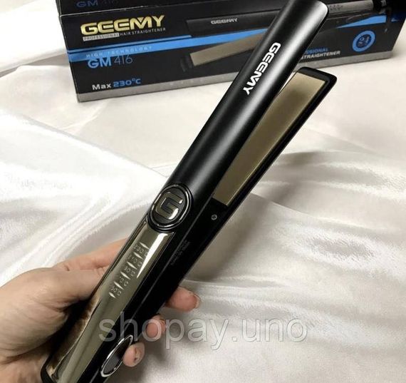Щипці утюжок для волосся GEMEI GM-416 Чорний | Зображення 5