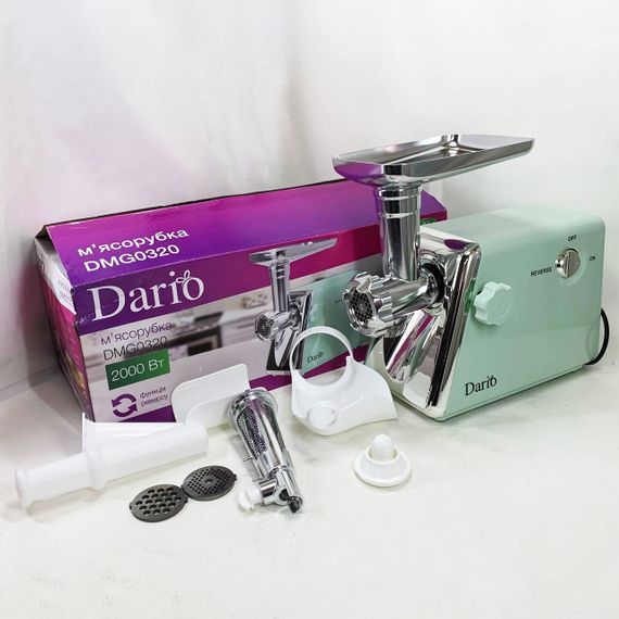 М`ясорубка електрична 2000 Вт Dario DMG0320. Колір: зелений | Зображення 6