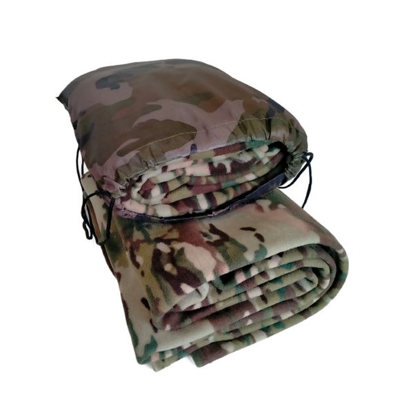 Туристичний плед Tactico 145*200 мультикам - ковдра для кемпінгу та туризму у чохлі камуфляж | Зображення 9