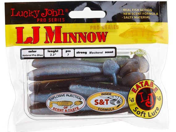 Виброхвосты съедобные LJ Лаки Джон Pro Series Minnow 3.3in /T46 7шт. | Зображення 1