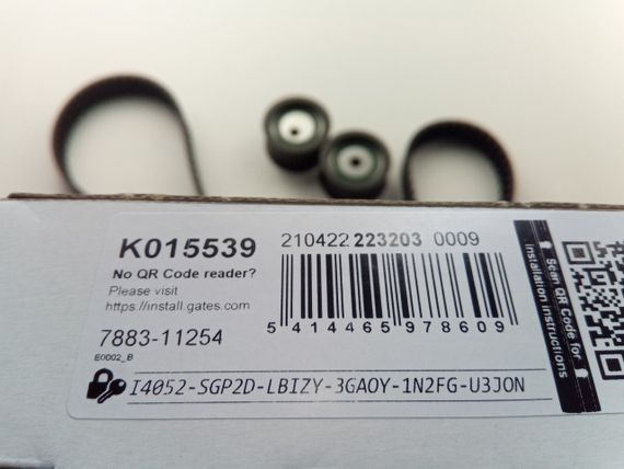 Ремінь ГРМ+ролики ВАЗ 2110 (16 кл.), Gates (K015539) к-т (2112-1006040) | Зображення 4