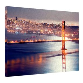 Картина на холсте Ночной Мост, Золотые ворота 45x65 см (H4565_GOR005)