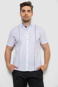Рубашка мужская однотонная, цвет белый, 214R7003-5