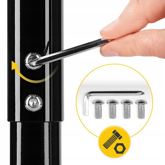 Бруси для віджимань (паралетси) 4FIZJO 80-90 см підлогові, розбірні Black (P-5905973404600) | Зображення 8