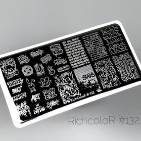 Пластина 132 для стемпінгу RichColor (12х6см)