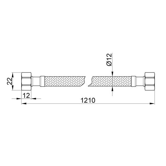 Гнучка підводка для води Thermo Alliance Standart 120 см ГГ SD397W120 | Зображення 1
