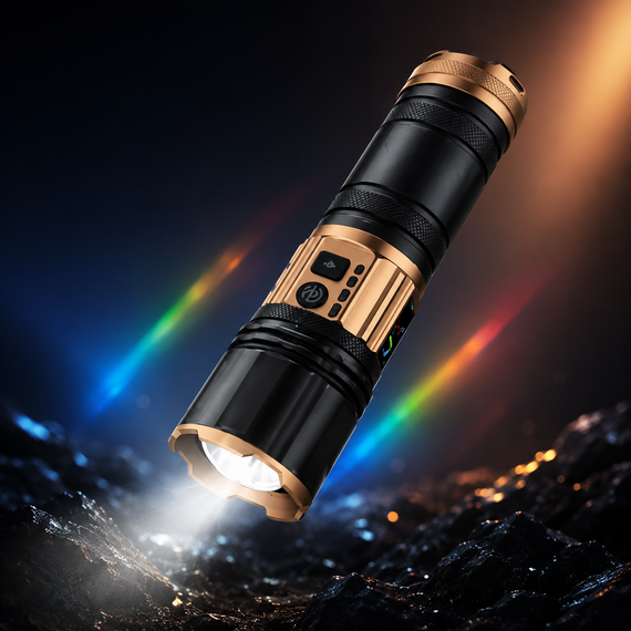 Аккумуляторный ручной фонарик / Мощный фонарик COBA CB-G008-1 с USB-выходом / Фонарик 18800 mAh 4 цвета освещения | Зображення 4