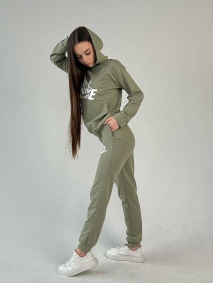 Жіночий спортивний костюм Nike оливковий | Зображення 4
