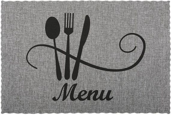 Набір 12 сервірувальних килимків Doily Menu 30х45см, плейсмат (подтарельники), графіт