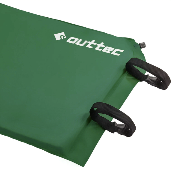 Самонадувний килимок Outtec з подушкою гладкий зелений | Зображення 4