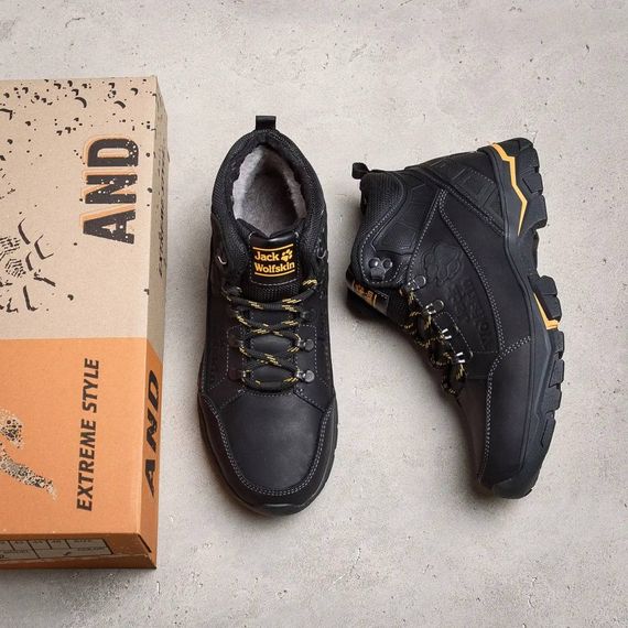 зимові шкіряні ботинки Jack Wolfskin чорні | Зображення 2