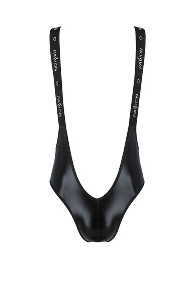 Боди из материала под экокожу Passion BODY BRUNO 027, Черный, 2XL, 3XL, Большие размеры | Зображення 4