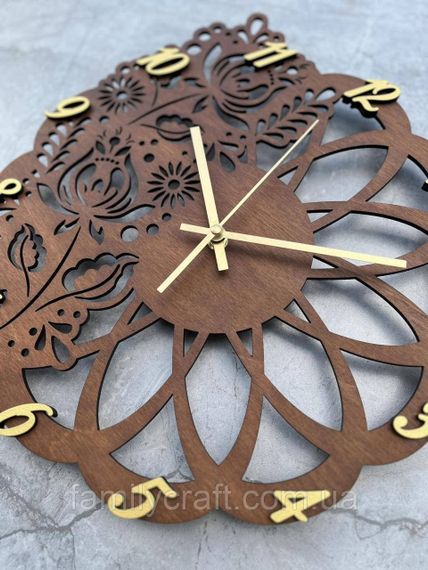 Настінний дерев'яний годинник з фанери Оригінальний годинник  Декор для дому, офісу, подарунок | Зображення 5