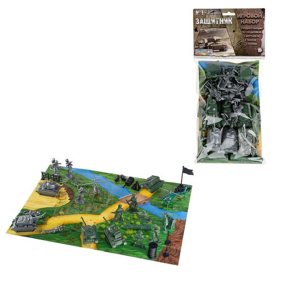 Детский набор солдатиков "Защитник" №1 Пвх 1-042 (30 элементов) | Зображення 1