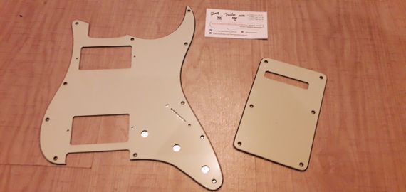 Пикгард бекплейт для электогитары HH Fender Stratocaster ST China бежевый на АМЕРИКУ | Зображення 8
