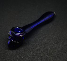 Стеклянная трубка Skull Pipe Синий