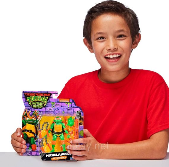 Фігурка Черепашки-ніндзя Мікеланджело 11 см Teenage Mutant Ninja Turtles Mutant Mayhem 4.25” Michelangelo TMNT Оригінал | Зображення 4