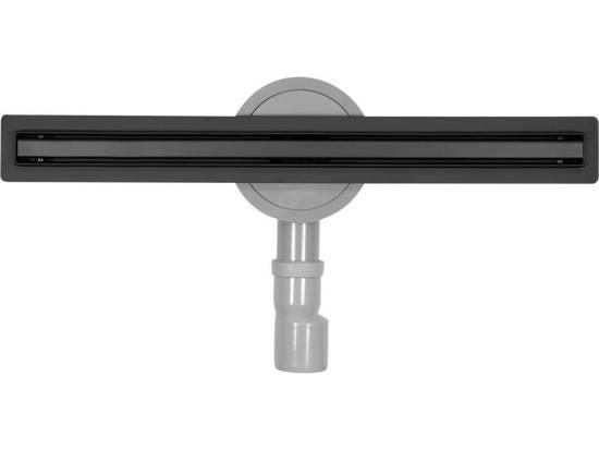 Трап напольный линейный 80х3х7 см SLIM BLACK нержавейка FALA-71638 | Зображення 1