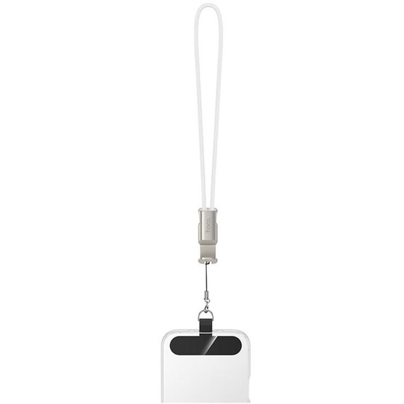 Дата кабель Hoco X126 Experto Type-C to Type-C 60W + Phone Holder & Lanyard (0.35m) Light Gray | Зображення 2