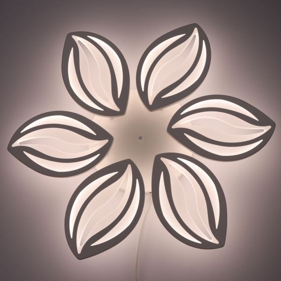 Люстра світлодіодна стельова LED світильник для квартири на стелю лед з пультом 25605 Білий 9х61х61 см. | Зображення 2