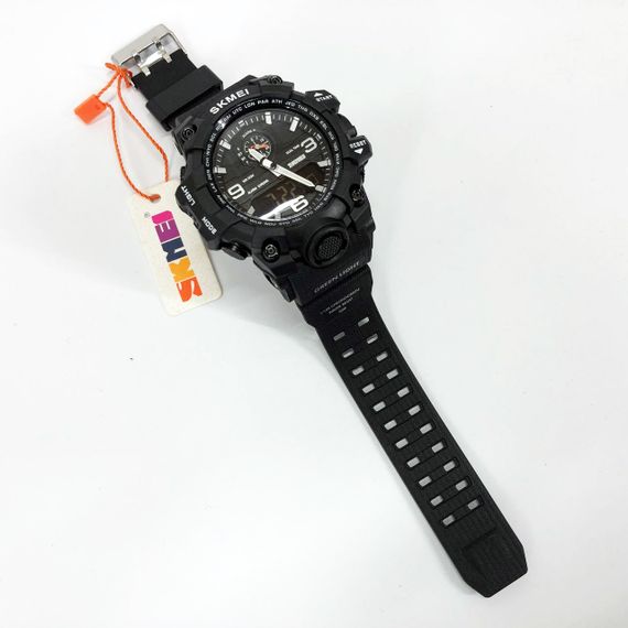 Годинник наручний чоловічий SKMEI 1586BK BLACK, водонепроникний чоловічий годинник, годинник спортивний. Колір: чорний | Зображення 7