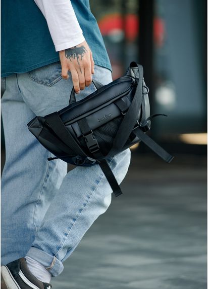 Чоловіча сумка бананка Sambag Dynamicdart чорна 38 × 21 × 7 см (80411001m) | Зображення 9