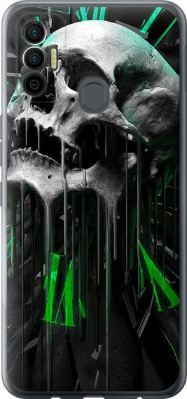 Чехол на Tecno Spark 7 KF6n Череп-часы "4100u-2421-17620"