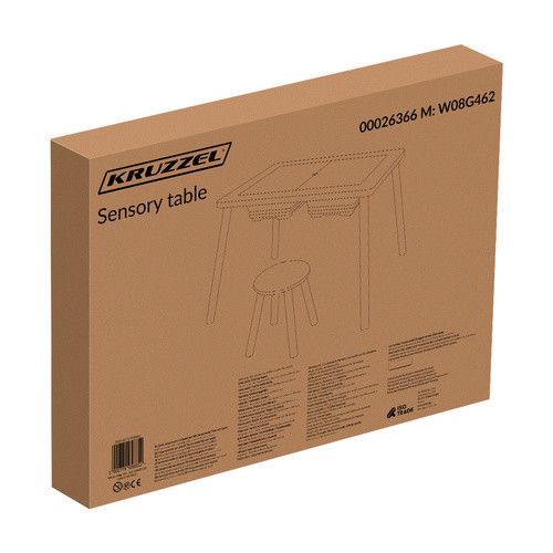 Деревянный сенсорный развивающий стол для детей Kruzzel 26366 со стулом | Зображення 2