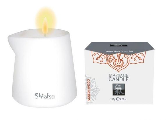 Свічка для масажу SHIATSU Сандалове Дерево, 130 гр Sex Aura