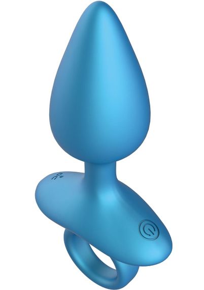 Анальна пробка з вібрацією та пультом Playhouse Smooth Anal Plug, синя, 13 × 4,5 см Sex Aura | Зображення 3