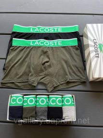 Чоловічий набір Lacoste Modal, чоловічі труси Лакоста в коробці на 3-5 штук, набір трусів Модал, ціна поштучно XL