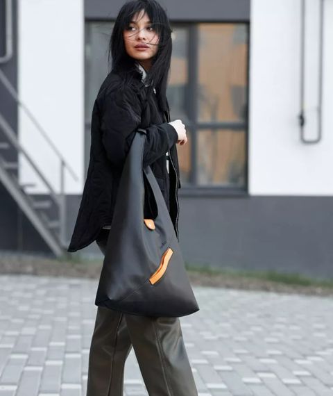 Сумка жіноча Sambag HOBO M чорний 35 х 40 х 8 см (53200129) | Зображення 1