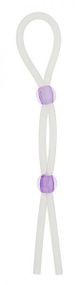 Кольцо эрекционное 7" Silicon Cock Ring with 2 beads, LAVENDER sexstyle