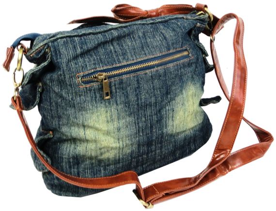 Женская  сумка Fashion jeans bag темно-синяя | Зображення 7