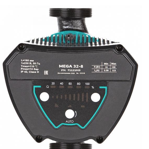 Циркуляційний насос Aquatica GPA25-6/180 IV енергозберігаючий, 6-90Вт Hmax 6м Qmax 92л/хв Ø1½" 180мм + гайки (774071) | Зображення 6