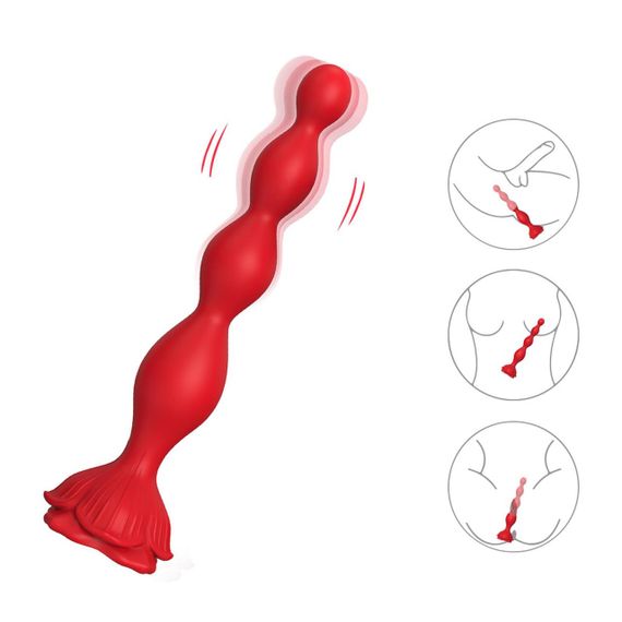 Анальный стимулятор - Rosestick Red, 9 Vibration Functions sexstyle | Зображення 1