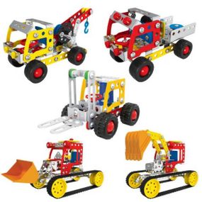 Детский металлический конструктор X638-4 Строительная техника 244 детали
