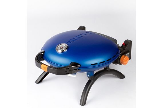 КОМПЛЕКТ Портативний переносний газовий гриль O-GRILL 600T, синій + шланг в подарунок! Код: 011678 | Зображення 1