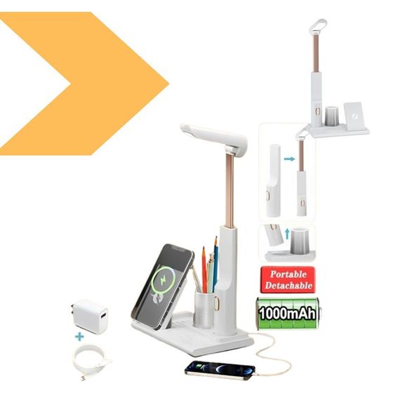 Настільна лампа з бездротовим зарядним пристроєм BL-A6 (43044-BL-A6_183)