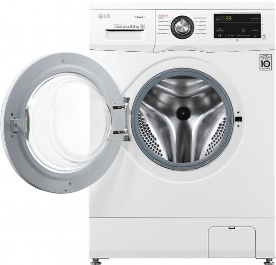 Стир. машина с фронт. загр. LG F2J3WS2W, 6,5кг, 1200, A+++, Пар, глубина 44см, Дисплей, Инвертор, Белый (F2J3WS2W) | Зображення 3